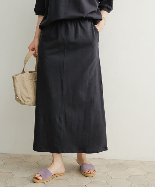 URBAN RESEARCH DOORS（アーバンリサーチドアーズ）の「『セットアップ対応』コットンカットスカート（スカート・レディース・ベージュ/ネイビー・MEDIUM）」の4枚目の写真