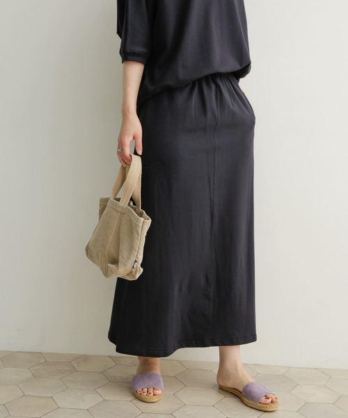 URBAN RESEARCH DOORS（アーバンリサーチドアーズ）の「『セットアップ対応』コットンカットスカート（スカート・レディース・ベージュ/ネイビー・MEDIUM）」の5枚目の写真