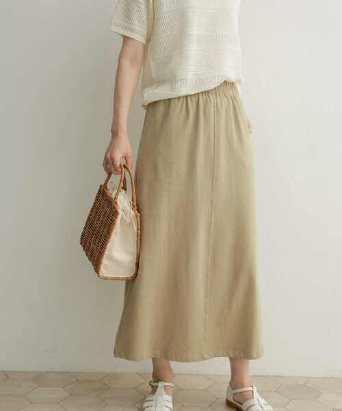 URBAN RESEARCH DOORS（アーバンリサーチドアーズ）の「『セットアップ対応』コットンカットスカート（スカート・レディース・ベージュ/ネイビー・MEDIUM）」の16枚目の写真