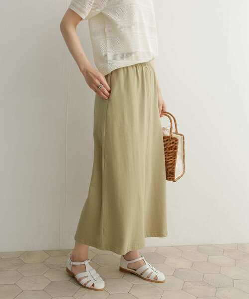 URBAN RESEARCH DOORS（アーバンリサーチドアーズ）の「『セットアップ対応』コットンカットスカート（スカート・レディース・ベージュ/ネイビー・MEDIUM）」の21枚目の写真