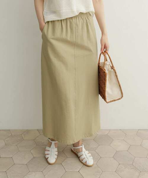 URBAN RESEARCH DOORS（アーバンリサーチドアーズ）の「『セットアップ対応』コットンカットスカート（スカート・レディース・ベージュ/ネイビー・MEDIUM）」の22枚目の写真