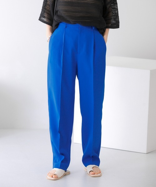 KBF（ケイビーエフ）の「illi　ワンタックセンタープレスパンツ（その他パンツ・レディース・アイボリー/チャコールグレー/ブルー・34/36/38）」の12枚目の写真