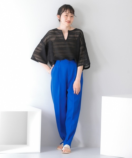 KBF（ケイビーエフ）の「illi ワンタックセンタープレスパンツ