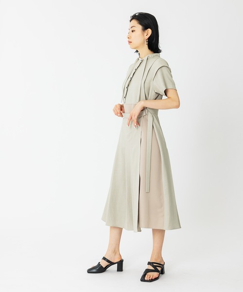 UNITED TOKYO（ユナイテッドトウキョウ）の「ネオリネンワンピース（ワンピース・レディース・ブラック/ベージュ/パープル/ミント・1）」の21枚目の写真