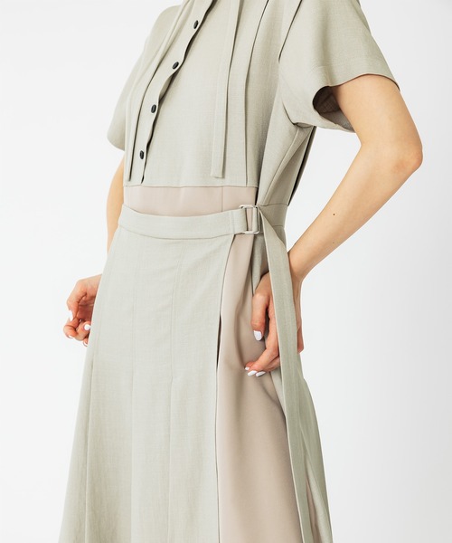 UNITED TOKYO（ユナイテッドトウキョウ）の「ネオリネンワンピース（ワンピース・レディース・ブラック/ベージュ/パープル/ミント・1）」の18枚目の写真