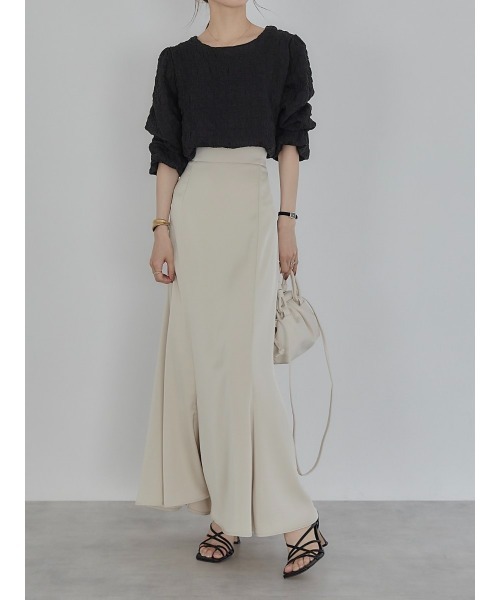 A AMEL（エイメル）の「volume sleeve emboss blouse black（シャツ/ブラウス・レディース・ブラック・FREE）」の10枚目の写真