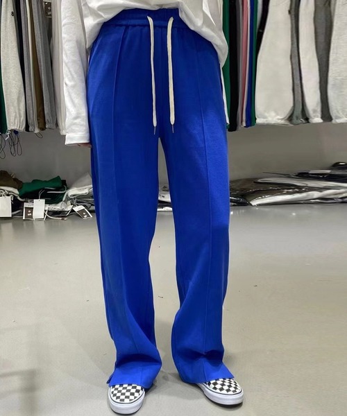 DAY CLOSET（デイ クローゼット）の「レディース センター切り替えストレートスウェットパンツ（スウェットパンツ・レディース・ホワイト/ブラック/グレー/ライム/ブルー・S/M/L/XL）」の5枚目の写真