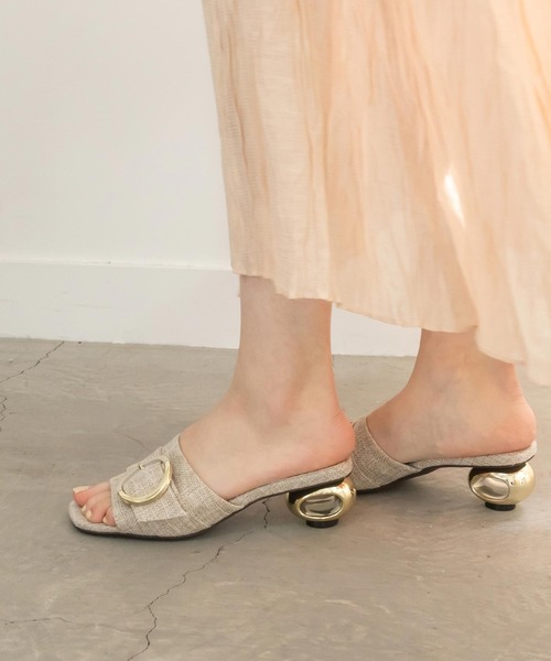 RANDA（ランダ）の「変形ヒールミュールサンダル（サンダル・レディース・ブラック/ベージュ/アイボリー・LL/S/M/L）」の3枚目の写真