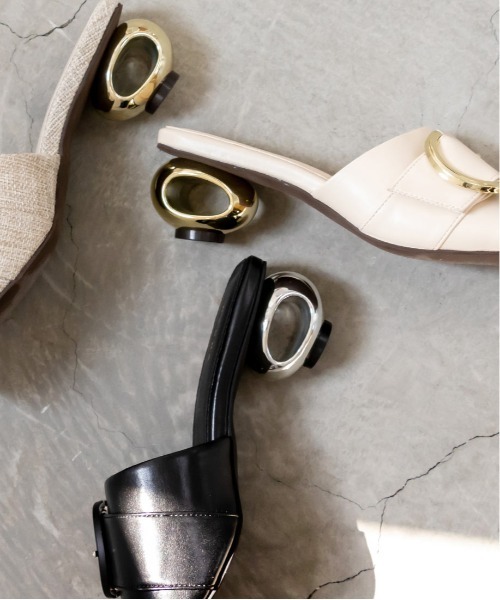 RANDA（ランダ）の「変形ヒールミュールサンダル（サンダル・レディース・ブラック/ベージュ/アイボリー・LL/S/M/L）」の13枚目の写真