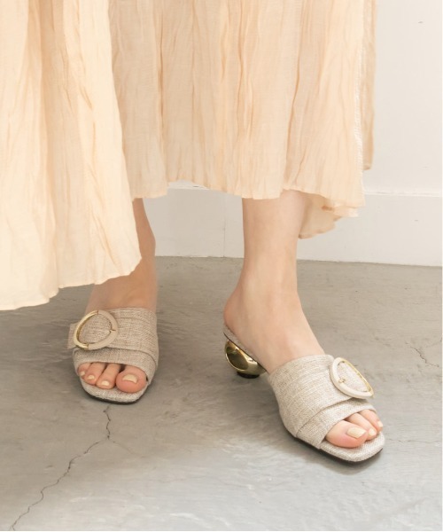 RANDA（ランダ）の「変形ヒールミュールサンダル（サンダル・レディース・ブラック/ベージュ/アイボリー・LL/S/M/L）」の7枚目の写真