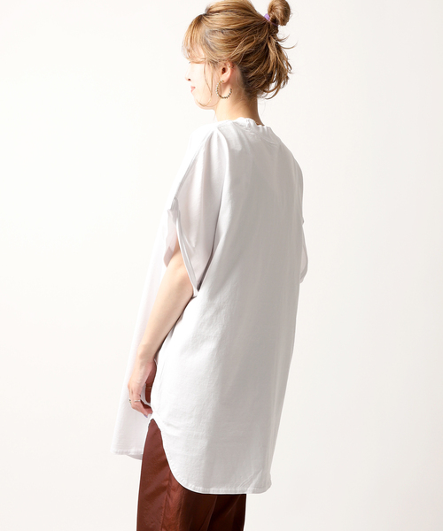 JOINT WORKS(ジョイントワークス)の「【ALORE/アローレ】ルーズTシャツ(Tシャツ/カットソー・レディース・ホワイト/パープル/ブラック系その他・FREE)」の6枚目の写真