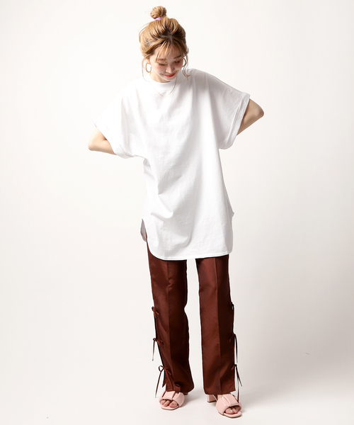JOINT WORKS(ジョイントワークス)の「【ALORE/アローレ】ルーズTシャツ(Tシャツ/カットソー・レディース・ホワイト/パープル/ブラック系その他・FREE)」の8枚目の写真