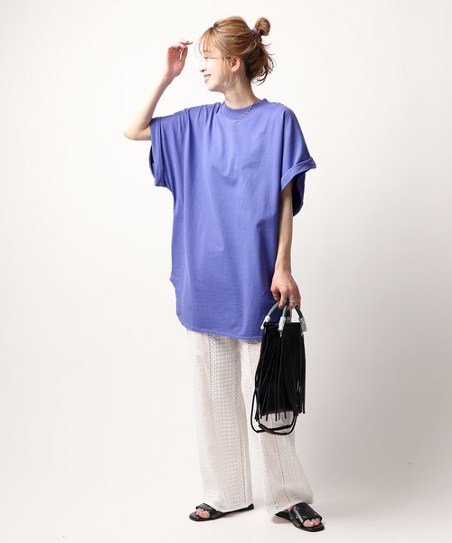 JOINT WORKS(ジョイントワークス)の「【ALORE/アローレ】ルーズTシャツ(Tシャツ/カットソー・レディース・ホワイト/パープル/ブラック系その他・FREE)」の14枚目の写真