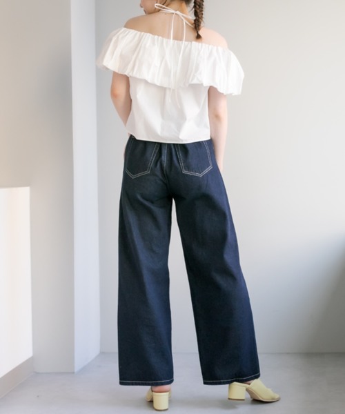 OLIVE des OLIVE(オリーブデオリーブ)の「バルーン衿オフショルプルオーバー(シャツ/ブラウス・レディース・オフホワイト/オレンジ/ベージュ・FREE)」の14枚目の写真