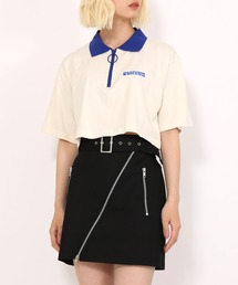 PUNYUS | ワンポイントハーフZIPポロシャツ(ポロシャツ)