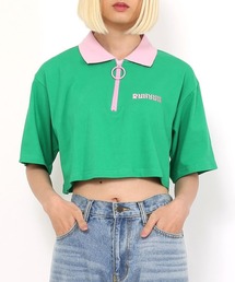 PUNYUS | ワンポイントハーフZIPポロシャツ(ポロシャツ)