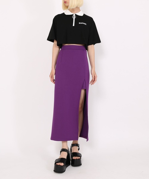 PUNYUS（プニュズ）の「ワンポイントハーフZIPポロシャツ（ポロシャツ・レディース・ベージュ/グリーン/オフホワイト/ブラック・2/1/3/4）」の22枚目の写真