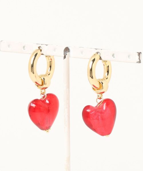 TIMELESS&THREE（タイムレスアンドスリー）の「2wayハートピアス（ピアス（両耳用）・レディース・ブルー/ターコイズブルー/グリーン/レッド/ホワイト/ライトグリーン/ピンク/ダークブルー/レッド系その他・FREE）」の11枚目の写真