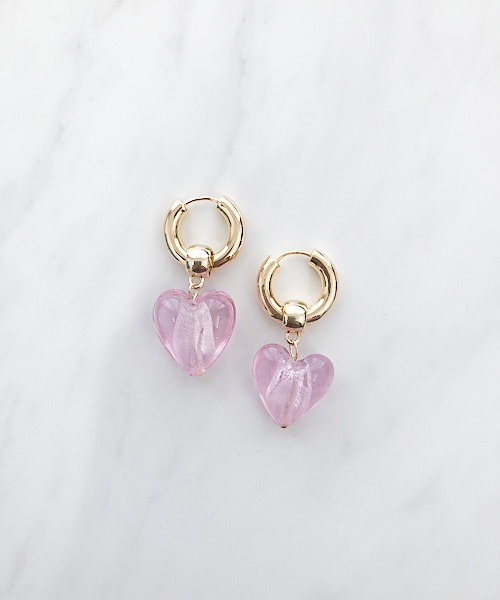 TIMELESS&THREE（タイムレスアンドスリー）の「2wayハートピアス（ピアス（両耳用）・レディース・ブルー/ターコイズブルー/グリーン/レッド/ホワイト/ライトグリーン/ピンク/ダークブルー/レッド系その他・FREE）」の8枚目の写真