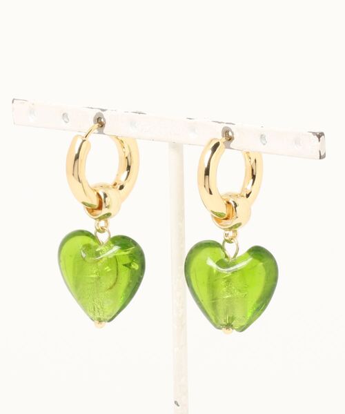 TIMELESS&THREE（タイムレスアンドスリー）の「2wayハートピアス（ピアス（両耳用）・レディース・ブルー/ターコイズブルー/グリーン/レッド/ホワイト/ライトグリーン/ピンク/ダークブルー/レッド系その他・FREE）」の15枚目の写真