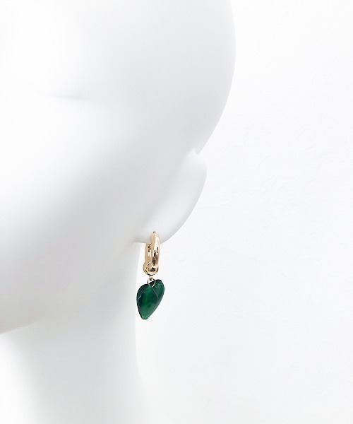 TIMELESS&THREE（タイムレスアンドスリー）の「2wayハートピアス（ピアス（両耳用）・レディース・ブルー/ターコイズブルー/グリーン/レッド/ホワイト/ライトグリーン/ピンク/ダークブルー/レッド系その他・FREE）」の21枚目の写真