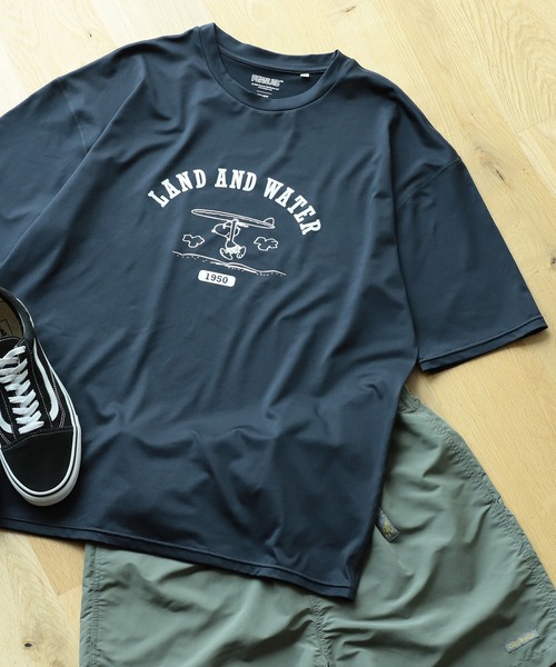 トップス beams peanuts linus raglan sweat print 039】PEANUTSコラボ DENIM MIX DANCE CREW NECK SWEAT
