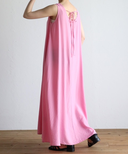 r.（アールドット）の「シアーストライプ バックリボンワンピース（ワンピース・レディース・ホワイト/ライトブルー/ブラック/ピンク/ライム/グリーン・FREE）」の16枚目の写真