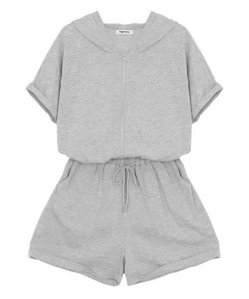 Figments（フィグメンツ）の「カットロンパース（サロペット/オーバーオール・レディース・ブラック/グレー・FREE）」の11枚目の写真