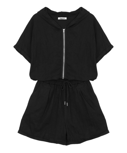 Figments（フィグメンツ）の「カットロンパース（サロペット/オーバーオール・レディース・ブラック/グレー・FREE）」の14枚目の写真