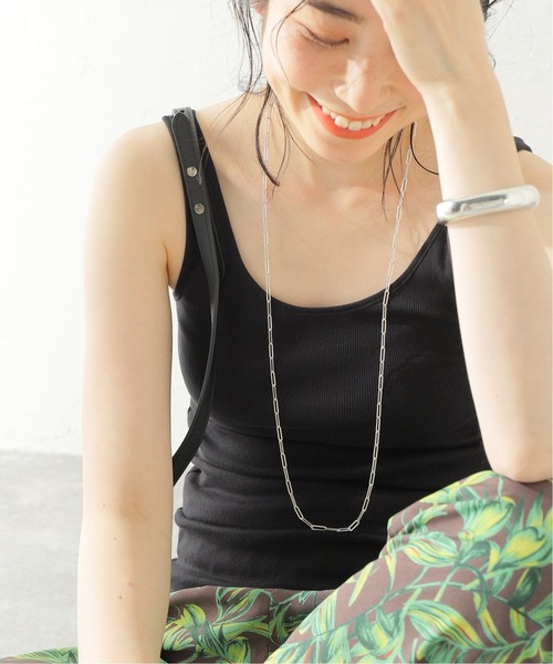 Spick & Span（スピックアンドスパン）の「Silk Staple Cotton テレコタンク（タンクトップ・レディース・ブラック/ホワイト/モカ・FREE）」の4枚目の写真