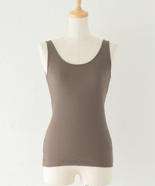 Spick & Span（スピックアンドスパン）の「Silk Staple Cotton テレコタンク（タンクトップ・レディース・ブラック/ホワイト/モカ・FREE）」の10枚目の写真