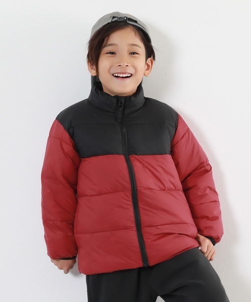 devirock（デビロック）の「洗える ファイバーダウン スタンドカラー ライト ジャケット（ダウンジャケット/コート・キッズ・ブラック/ブルーグレー/グレー系その他/キャメル/イエロー系その他/レッド系その他/その他7/ブルー系6/グリーン系/ブルー系1/スミクロ/グレイッシュブルー/バイオレット/ライトブラウン/パープル系7・110cm/100cm/120cm/130cm/140cm/150cm/160cm）」の14枚目の写真