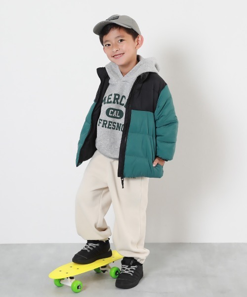 devirock（デビロック）の「洗える ファイバーダウン スタンドカラー ライト ジャケット（ダウンジャケット/コート・キッズ・ブラック/ブルーグレー/グレー系その他/キャメル/イエロー系その他/レッド系その他/その他7/ブルー系6/グリーン系/ブルー系1/スミクロ/グレイッシュブルー/バイオレット/ライトブラウン/パープル系7・110cm/100cm/120cm/130cm/140cm/150cm/160cm）」の22枚目の写真