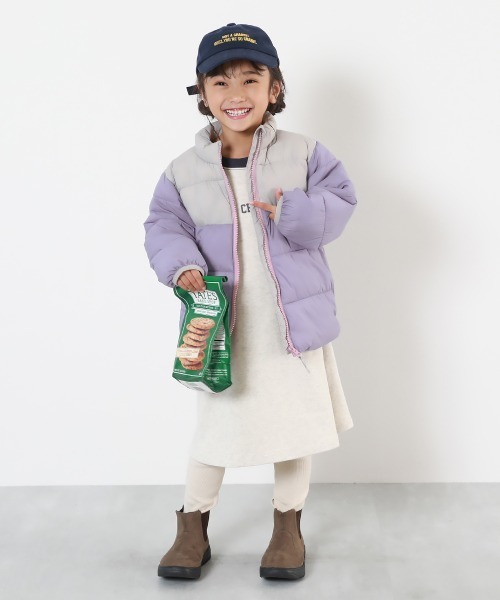 devirock（デビロック）の「洗える ファイバーダウン スタンドカラー ライト ジャケット（ダウンジャケット/コート・キッズ・ブラック/ブルーグレー/グレー系その他/キャメル/イエロー系その他/レッド系その他/その他7/ブルー系6/グリーン系/ブルー系1/スミクロ/グレイッシュブルー/バイオレット/ライトブラウン/パープル系7・110cm/100cm/120cm/130cm/140cm/150cm/160cm）」の16枚目の写真