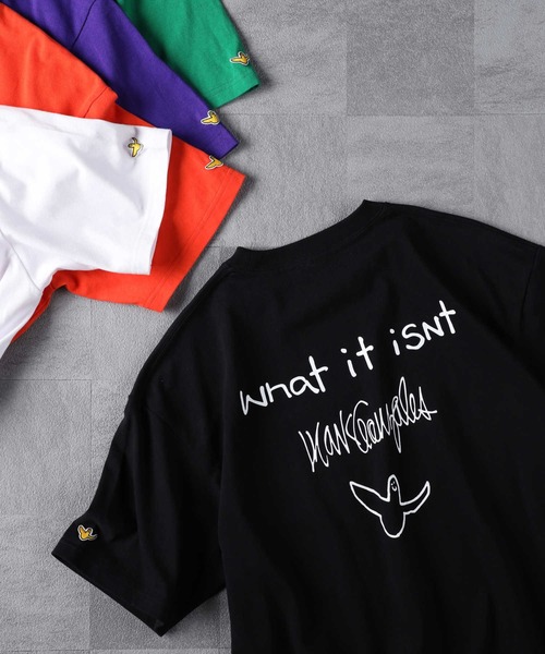 （What it isNt）ART BY MARKGONZALES（ワットイットイズント）の「【(What it isNt)】ワンポイントプリントＴ（Tシャツ/カットソー・メンズ・ホワイト/パープル/ケリーグリーン/ブラック/オレンジ・S/L/XL/M）」の22枚目の写真