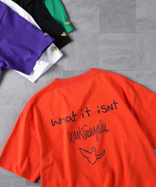 （What it isNt）ART BY MARKGONZALES（ワットイットイズント）の「【(What it isNt)】ワンポイントプリントＴ（Tシャツ/カットソー・メンズ・ホワイト/パープル/ケリーグリーン/ブラック/オレンジ・S/L/XL/M）」の20枚目の写真