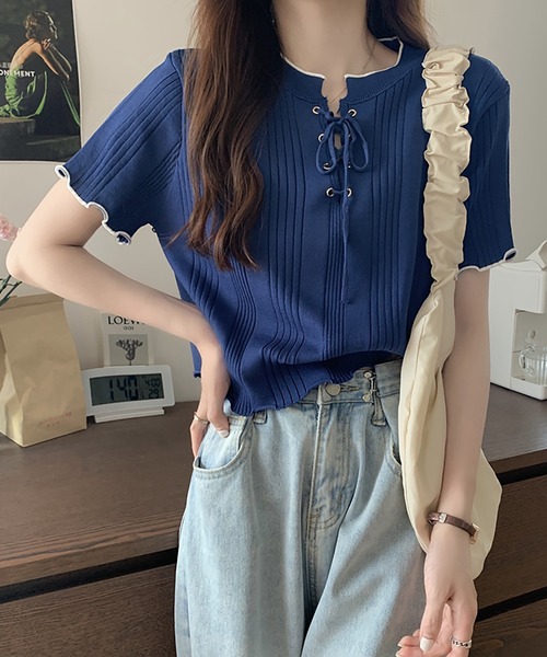 Fruitanari2025迷彩柄レース アップTシャツ Fruitanari2025迷彩柄レース アップTシャツ