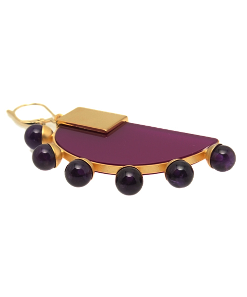 mame（マメ）の「mame  アメジストピアス（ピアス（両耳用）・レディース・パープル・FREE）」の2枚目の写真