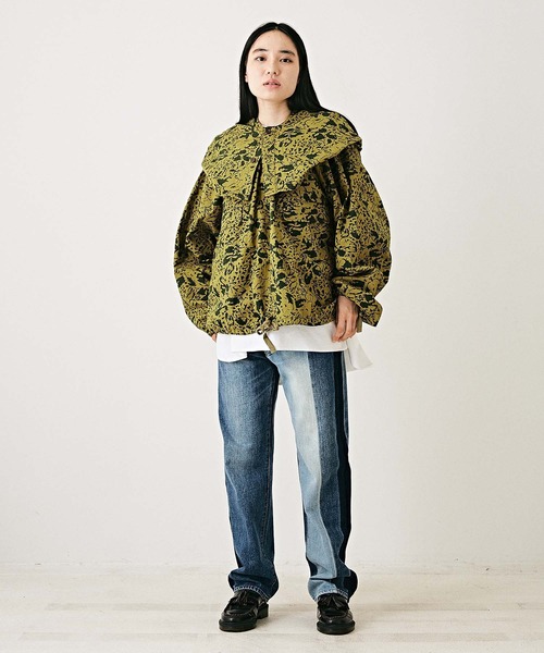 TOBILA（トビラ）の「11オンスデニムリメイク風ストレートパンツ（デニムパンツ・レディース・ブラック/インディゴブルー・M/L）」の11枚目の写真