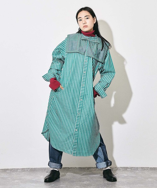 TOBILA（トビラ）の「11オンスデニムリメイク風ストレートパンツ（デニムパンツ・レディース・ブラック/インディゴブルー・M/L）」の12枚目の写真