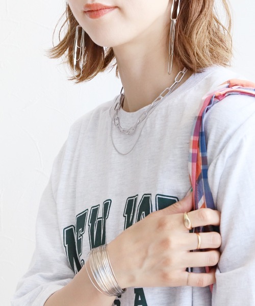 reca（レカ）の「ダブルチェーンネックレス（ネックレス・レディース・シルバー/ゴールド・ONE SIZE）」の11枚目の写真