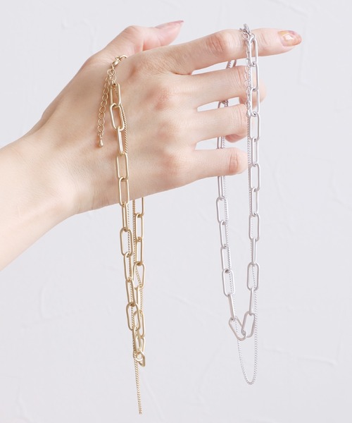 reca（レカ）の「ダブルチェーンネックレス（ネックレス・レディース・シルバー/ゴールド・ONE SIZE）」の14枚目の写真