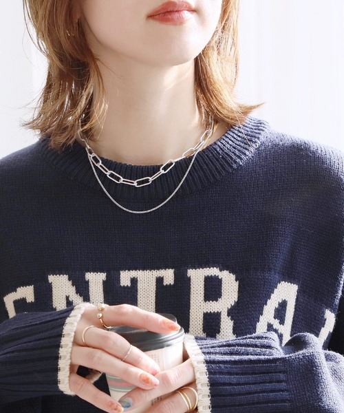 reca（レカ）の「ダブルチェーンネックレス（ネックレス・レディース・シルバー/ゴールド・ONE SIZE）」の19枚目の写真