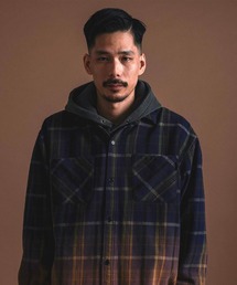 EXAMPLE CHECK CANVAS BLEACHING L/S SHIRTS