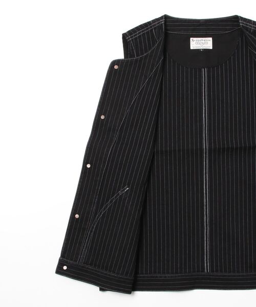 schott（ショット）の「【直営店限定】Schott/ショット/OLD HICKORY DENIM VEST/オールドヒッコリー ベスト（ベスト・メンズ・ブラック/その他4・M/L/2XL/XL）」の3枚目の写真
