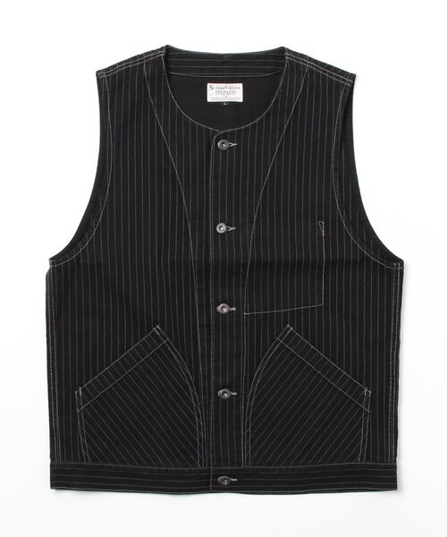 schott（ショット）の「【直営店限定】Schott/ショット/OLD HICKORY DENIM VEST/オールドヒッコリー ベスト（ベスト・メンズ・ブラック/その他4・M/L/2XL/XL）」の6枚目の写真