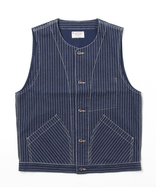 schott（ショット）の「【直営店限定】Schott/ショット/OLD HICKORY DENIM VEST/オールドヒッコリー ベスト（ベスト・メンズ・ブラック/その他4・M/L/2XL/XL）」の5枚目の写真