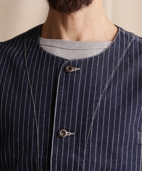 schott（ショット）の「【直営店限定】Schott/ショット/OLD HICKORY DENIM VEST/オールドヒッコリー ベスト（ベスト・メンズ・ブラック/その他4・M/L/2XL/XL）」の12枚目の写真