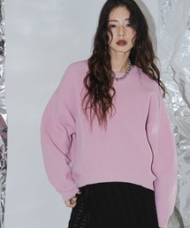 変形アーム前後差カラフルダンボールニット