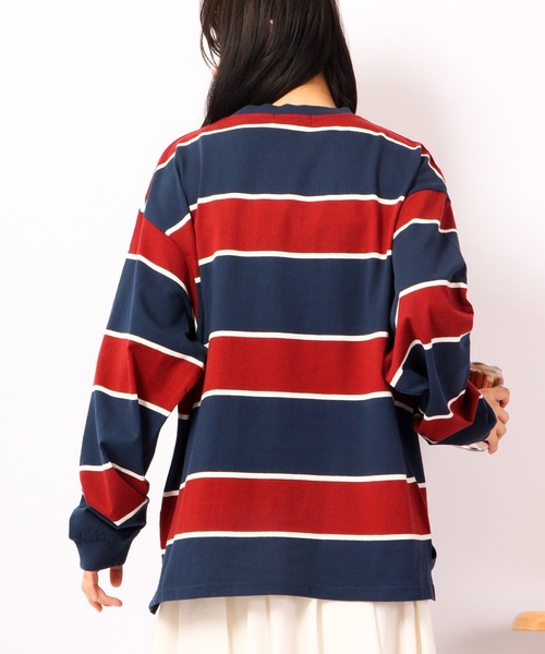 SUGGESTION ボーダー　ロンT SUGGESTION tシャツ レトロ マルチボーダーロングTシャツ メンズ